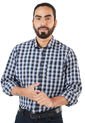 Camisa Negro-Blanco-Azul COLORE de COLORE