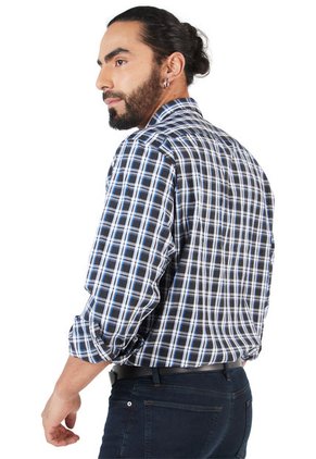 Camisa Negro-Blanco-Azul COLORE