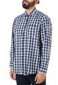 Camisa Negro-Blanco-Azul COLORE de COLORE