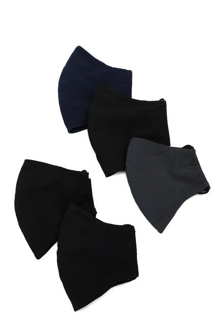 Tapabocas X5 Azul-Negro-Gris COLORE