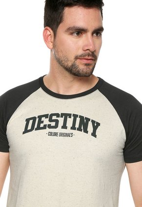 Camiseta Beige-Negro COLORE