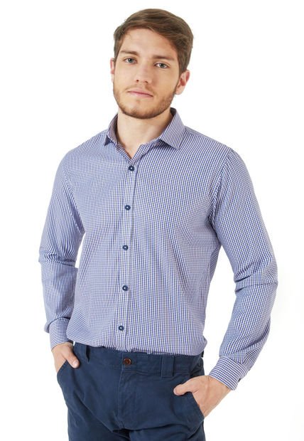 Camisa Azul-Blanco COLORE