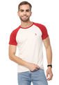 Camiseta Blanco Hueso-Rojo COLORE de COLORE