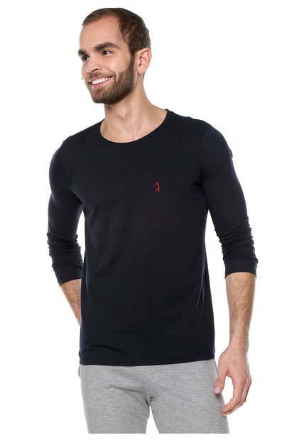 Camiseta Manga Larga Azul Oscuro COLORE