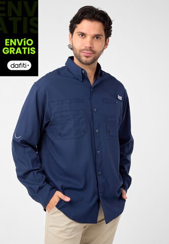 Camisa Azul Navy Columbia Tamiami Columbia