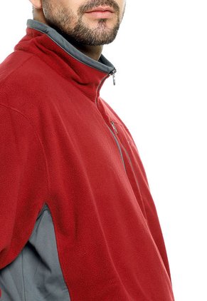 Buzo Vinotinto-Gris Columbia Half Zip Fleece