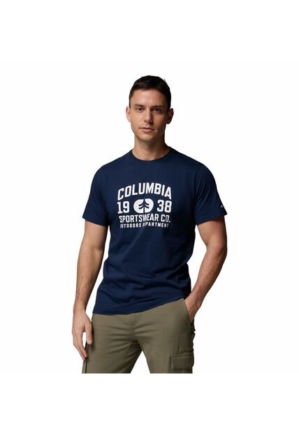 Camiseta Hombre Columbia CSC SEASONAL LOGO TE Azul Columbia