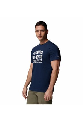 Camiseta Hombre Columbia CSC SEASONAL LOGO TE Azul Columbia