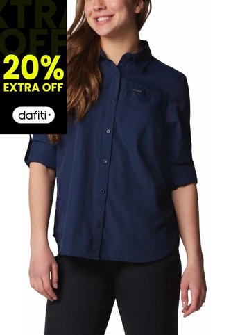 Camisa Mujer Columbia Silver Ridge 3.0 Ls Azul Columbia Columbia
