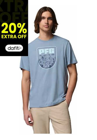 Camiseta Hombre Columbia Pfg Shield Ss Azul Columbia Columbia