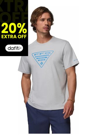 Camiseta Hombre Columbia Pfg Shield Ss Gris Columbia Columbia