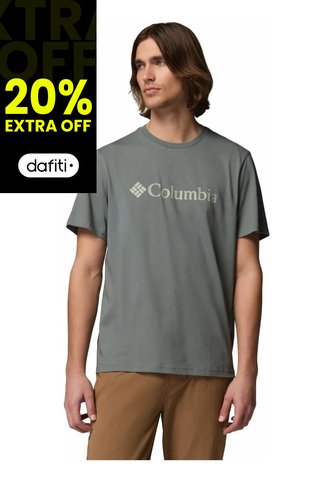 Camiseta Hombre Columbia Csc Basic Logo Tee Verde Columbia Columbia