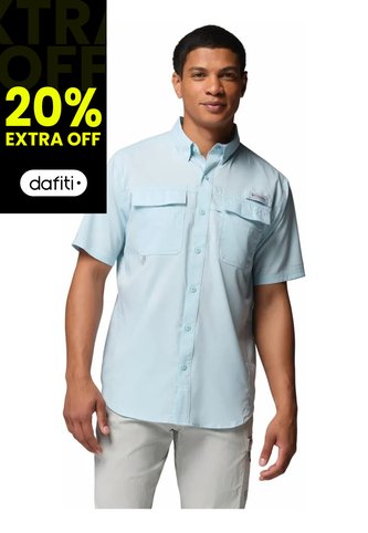 Camisa Hombre Columbia Blood And Guts V Ss Azul Columbia Columbia