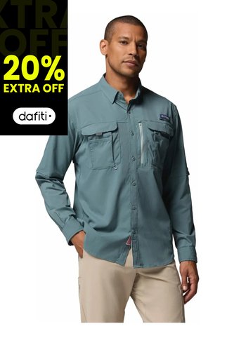 Camisa Hombre Columbia Bahama Elite Ls Gris Columbia Columbia