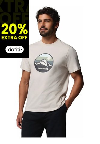 Camiseta Hombre Columbia Seasonal Graphic T Beige Columbia Columbia
