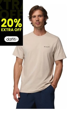 Camiseta Hombre Columbia CSC LOGO BACK TEE Beige Columbia Columbia