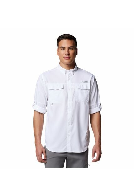 Camisa Hombre Columbia BLOOD AND GUTS V LS Blanco Columbia