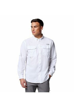 Camisa Hombre Columbia BLOOD AND GUTS V LS Blanco Columbia