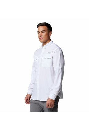 Camisa Hombre Columbia BLOOD AND GUTS V LS Blanco Columbia