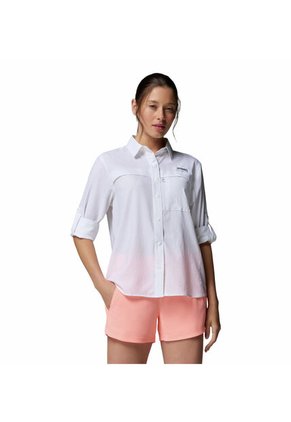 Camisa Mujer Columbia PFG CASTBACK WOVE LS Blanco2 Columbia