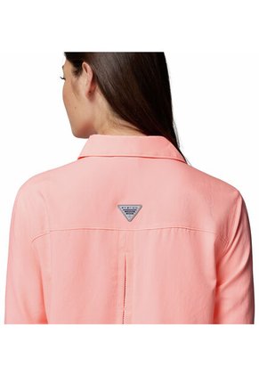 Camisa Mujer Columbia PFG CASTBACK WOVE LS Rosa Columbia