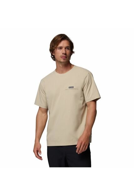 Camiseta Hombre Columbia CHILL CREEK WOVEN T Beige Columbia