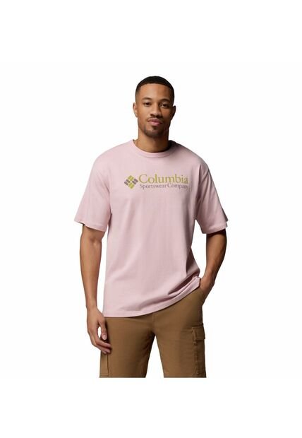 Camiseta Hombre Columbia CSC HEAVYWEIGHT LOGO Rosa Columbia