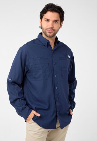 Camisa Azul Navy Columbia Tamiami Columbia