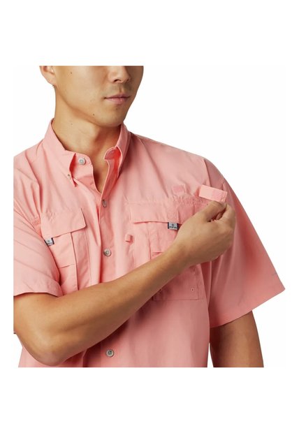 Camisa Hombre Columbia Bahama Ii S/S Shirt Naranja Columbia