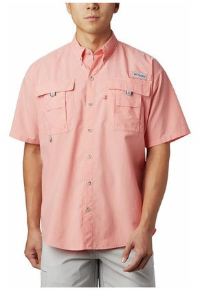 Camisa Hombre Columbia Bahama Ii S/S Shirt Naranja Columbia
