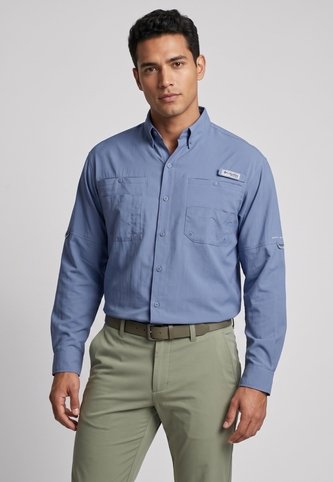 Camisa para Pesca Columbia Tamiami II Azul Columbia