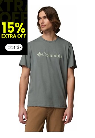 Camiseta Hombre Columbia Csc Basic Logo Tee Verde Columbia Columbia