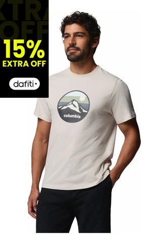 Camiseta Hombre Columbia Seasonal Graphic T Beige Columbia Columbia