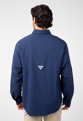 Camisa Azul Navy Columbia Tamiami