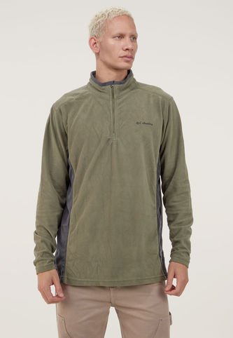 Buzo Verde Oliva-Gris Columbia Klamath Range II Half Zip Columbia