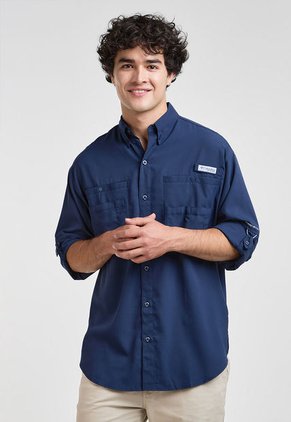 Camisa Para Pesca Azul Navy Columbia PFG Tamiami II