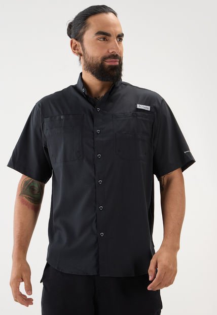 Camisa Negro Columbia Tamiami Ii Ss