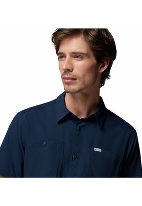 Camisa Hombre Columbia SILVER RIDGE II SS Azul Columbia