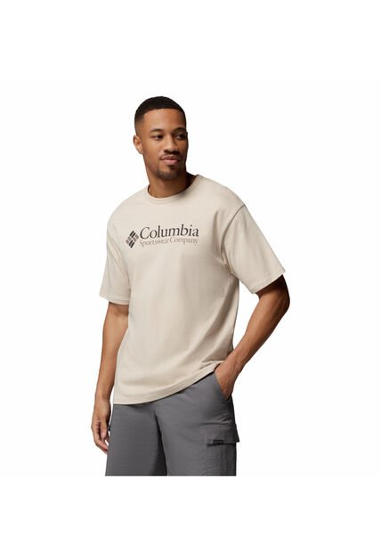 Camiseta Hombre Columbia CSC HEAVYWEIGHT LOGO Beige Columbia