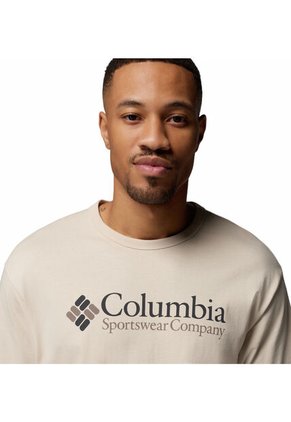 Camiseta Hombre Columbia CSC HEAVYWEIGHT LOGO Beige Columbia