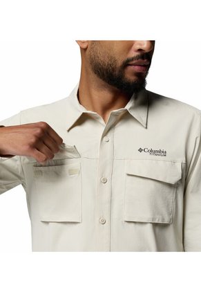 Camisa Hombre Columbia SILVER RIDGE ELIT LS Beige Columbia