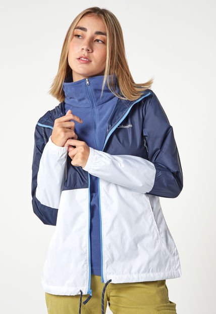 Chaqueta Cortavientos Azul Navy-Blanco Columbia Flash Forward
