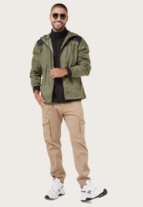 Chaqueta Rompevientos Verde Oliva-Negro Columbia Flashback