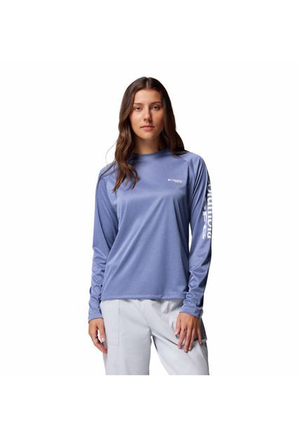 Camiseta Mujer Columbia TIDAL TEE II LONG SL Purpura Columbia