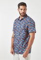 Camisa Azul-Celeste-Naranja Columbia Super Slack Tide de Columbia