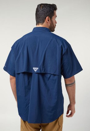 Camisa Azul Navy-Blanco Columbia Bahama