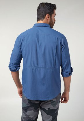Camisa Azul Columbia Silver Ridge 2.0 Long