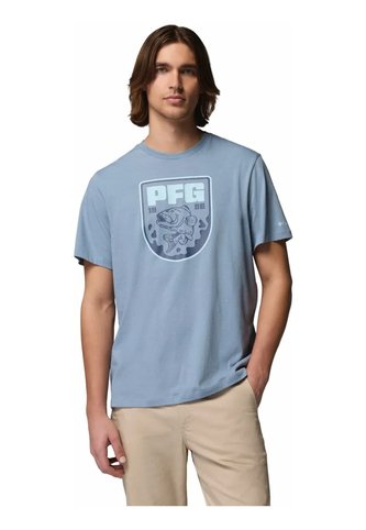 Camiseta Hombre Columbia Pfg Shield Ss Azul Columbia Columbia
