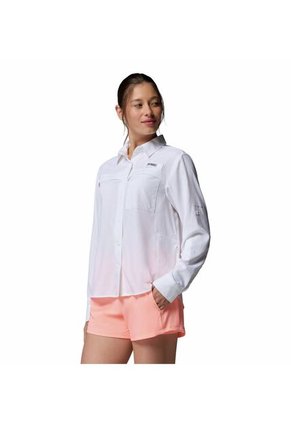 Camisa Mujer Columbia PFG CASTBACK WOVE LS Blanco Columbia