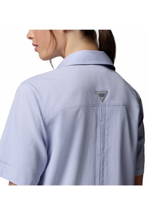 Camisa Mujer Columbia PFG CASTBACK WOVE SL Morado Columbia